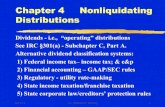 Chapter 4 Nonliquidating DistributionsChapter 4 Nonliquidating Distributions Dividends - i.e., “operating” distributions ... 3) Regulatory - utility rate-making 4) State income