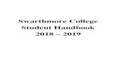 Swarthmore College Student Handbook 2018 – 2019 · Sexual Misconduct, including Sexual Assault, Sexual and Gender-Based Harassment, Stalking, and Intimate-Partner Violence Smoking