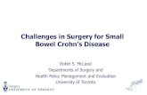 Challenges in Surgery for Small Bowel Crohn’s Disease€¦ · Challenges in Surgery for Small Bowel Crohn’s Disease Robin S. McLeod Departments of Surgery and Health Policy Management
