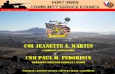 COL JEANETTE A. MARTIN - home.army.mil · We do not share personal information with other government agencies or law enforcement. All census employees swear to a lifetime oath to