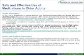 Safe and Effective Use of Medications in Older Adults · Safe and Effective Use of Medications in Older Adults Credit Information §If you are a physician or social worker in a National