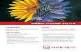 ENERGY STORAGE SYSTEMsunceco.com/wp-content/uploads/2016/07/catalog-ESS.pdf · ENERGY STORAGE SYSTEM Compatible Sunceco energy storage systems (ESS) consist of lithium batteries (LFP)