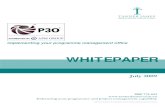 Tanner James Best Management Practice White Paper€¦ · A SUMMARY OF P3O Firstly, some jargon. The OGC. 2. P3O guide refers to a P3O model rather than a P3O. This emphasises the