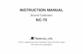 NC-75 INSTRUCTION MANUAL - Acoustic Research Labs Pty Ltd · 2020-05-14 · case NC-75-011. The lid of the case NC-75-011 can be fi xed as shown below, so that it does not interfere