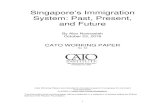 Singapore’s Immigration System: Past, Present, …...1 Singapore’s Immigration System: Past, Present, and Future By Alex Nowrasteh October 23, 2018 CATO WORKING PAPER No. 53 Cato