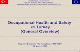 Occupational Health and Safety in Turkey (General …...In the field of occupational health and safety, Turkey has legislative, practical and institutional knowledge accumulated over