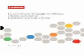 Lenovo XClarity Integrator for VMware vRealize … · Integrator for VMware vRealize Automation. • lxci_vra_v1.0.1_rn.pdf. This document provides the latest information about the