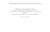 Model Guidance for Positive and Preventive Code of …€¦ · Web viewAcknowledgments The Virginia Board of Education’s Student Conduct Policy Guidelines underwent major revision