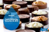 Welcome - AAK€¦ · Chocolate & Confectionery Fats. Market leader within functional solutions for: Chocolate ... 2014 2016 2018 2020 2022 +3.4% +3.2% Source: IHS Global, 2018, Transparency