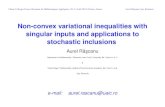 Non-convex variational inequalities with singular inputs ... · Non-convex variational inequalities with singular inputs and applications to stochastic inclusions Aurel Rascan¸ u˘