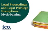 Legal Proceedings and Legal Privilege Exemptions: Myth-busting · Legal Proceedings and Legal Privilege Exemptions: Myth-busting . Part IV & Schedule7 of the DPA ... client and professional