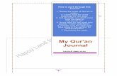 My Qur'an Journal [Document - WordPress.com › 2017 › 01 › juzz08... · 2017-01-12 · How to work through this Journal 1. Recite the ayah of Qur'an in Arabic. 2. Learn word