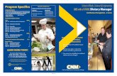 Program Specifics iNDUSTRY CREDENTIALS PROGRAM ... · offers a curriculum combining culinary arts, food science, nutrition education and fitness. The curriculum includes instruction