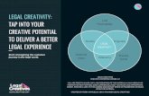 LEGAL CREATIVITY: TAP INTO YOUR CREATIVE ......professionals tap into their creative potential for them to be innovation-ready, so they can reimagine the legal experience they offer