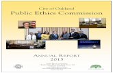City of Oakland Public Ethics Commission€¦ · The Public Ethics Commission (PEC or Commission) was created in 1996 to ensure fairness, openness, honesty and integrity in City government.
