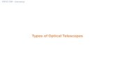 Types of Optical Telescopespca015000/PHYS_3380/... · 2019-10-07 · Four primary reasons reflecting telescopes are primary astronomical tools used for research: 1. Lens of refracting