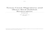 Texas Coast Migratory and Shore Bird Habitat …...enhancement for migratory and shore birds with added benefit to resident bird species, community resilience, improved water quality