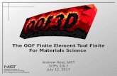 The OOF Finite Element Tool Finite For Materials Science · Workflow: Analysis of Results Solve the system – nonlinear, time-dependent, sparse solvers Local graphics window provides