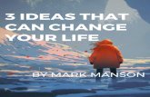 3 IDEAS THAT CAN CHANGE YOUR LIFE...If our Thinking Mind starts obsessing about reaching level 30 in Diablo or the last episode of Mad Men , our Observing Mind is helpless to reign