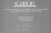 Comparing the Validity of Automated and Human Essay Scoring · 2016-05-19 · Comparing the Validity of Automated and Human Essay Scoring Donald E. Powers Jill C. Burstein Martin
