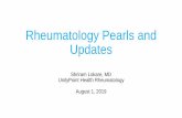 Rheumatology Pearls and Updates - Peoria Medicine€¦ · 01-08-2019  · Kelley’s textbook of Rheumatology. ACR Image bank . National Osteoporosis Foundation . Diagnosis and management