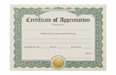 Certificate of Appreciation · Teacher Appreciation Award Green Keywords: teacher appreciation day award, teacher appreciation certificate, teacher appreciation gifts, teacher awards,