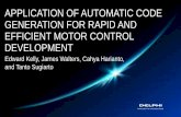 APPLICATION OF AUTOMATIC CODE GENERATION FOR RAPID AND EFFICIENT MOTOR CONTROL DEVELOPMENT · APPLICATION OF AUTOMATIC CODE GENERATION FOR RAPID AND EFFICIENT MOTOR CONTROL DEVELOPMENT