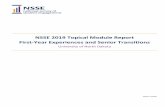 NSSE 2019 Topical Module Report First-Year Experiences and Senior Transitions · 2020-02-05 · NSSE 2019 First-Year Experiences and Senior Transitions. Administration Summary. ...