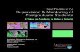 Good Practice in the Supervision & Mentoring of ... · Research Supervision vs. Clinical Supervison Many professional programmes have both research and clinical/practice supervisors.