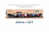 Minutes Kick-off meeting INTERACT III€¦ · 2.7 WP7: Preparing for a future world: improving education and awareness at all societal levels ... 6 2.8 WP8: Cleaner Arctic, cleaner
