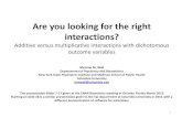 Are you looking for the right interactions?mmw2177/Testing for additive interactions.pdfAre you looking for the right interactions? Statistically testing for interaction effects with