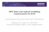 OPC flare and optical modeling requirements for EUVclient.blueskybroadcast.com/SPIE/EUV08/content/pdf...Through-pitch optical proximity effect Line width CD thru pitch SentaurusLitho