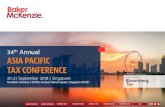 34th Annual ASIA PACIFIC TAX CONFERENCE · 2018-09-20 · ASIA PACIFIC TAX CONFERENCE Thursday, 20 September 2018 03:15 pm – 04:15 pm Plenary Session Tax Controversies in Asia The
