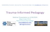 Trauma -Informed Pedagogy - Welcome to UVU › ... › docs › trauma_informed_pedagogy.pdfTrauma -Informed Pedagogy Webinar Presentation on 3/26/2020 Mays Imad, Ph.D. Pima Community