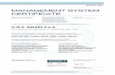 MANAGEMENT SYSTEM CERTIFICATE · La validità del presente Certificato è subordinata al rispetto delle condizioni contenute nel Contratto di Certificazione/ ... UNI EN ISO 14001:2015