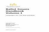 Ballot Issues Handbook Volume I - Ohio Library CouncilThe Ballot Issues Handbook, Volumes I and II are meant to assist library directors and trustees with planning for and executing