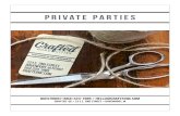 PRIVATE PARTIES · 2019-08-13 · bachelorette parties, reunions, mom’s groups, Taco Tuesday ... PAINTING PARTY. adult workshops Join Jeanie of Driftwood Family Studios and learn