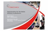 Opportunities for the ItalianOpportunities for the Italian ... › media › 98979 › varasi.pdf · Opportunities for the ItalianOpportunities for the Italian Industry in photonics