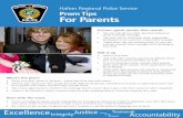 Halton Regional Police Service Prom Tips For Parents · Halton Regional Police Service Prom Tips For Parents Excellence ntegrit tice Trt Accountability an Reect Teamwork Actions speak
