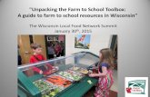 Unpacking the Farm to School Toolbox: A guide to farm to school resources in Wisconsin · 2015-02-04 · "Unpacking the Farm to School Toolbox: A guide to farm to school resources