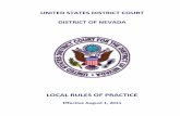 LOCAL RULES OF PRACTICE - sterlingla › uploads › District_of_Nevada...ORDER ADOPTING AMENDMENTS TO THE LOCAL RULES OF PRACTICE IT IS ORDERED that the Local Rules of Practice for