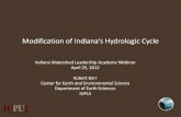 Modification of Indiana’s Hydrologic Cycle · Modification of Indiana’s Hydrologic Cycle Indiana Watershed Leadership Academy Webinar April 25, 2012 ... more Global Climate Change