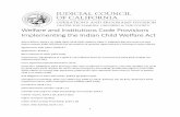 Welfare and Institutions Code Provisions Implementing the ... · accordance with the federal Indian Child Welfare Act of 1978 (25 U.S.C. Sec. 1901 et seq.) and other applicable state
