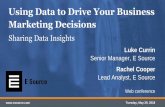 Using Data to Drive Your Residential Marketing Decisions ... · Annual, online survey with large businesses and small and midsize businesses in the US Participating utilities provide