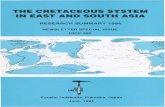 THE CRETACEOUS SYSTEM IN EAST AND SOUTH ASIA · An outline of nonmarine Cretaceous stratigraphy of China ... events through the multi-disciplinary approaches such as tectonics, sedimentation,