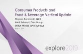 Consumer Products and Food & Beverage Vertical Update · Consumer Products and Food & Beverage Vertical Update • Project team - Oras Group core team (2 sites) - Project manager