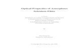 Thesis-ETD Optical Properties of Amorphous Selenium films · iii Abstract Recently there has been a substantial renewed interest in the electrical and optical properties of amorphous