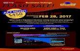Business listings FLASH SALE!files.constantcontact.com/43f1a239001/90c805fb-0abc-45ad-8ce9-8… · Business listings HURRY UP! Enrollment ends $450 February 28, 2016 ax $450 ax ACT