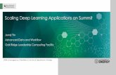 Scaling Deep Learning Applications on Summit · 12 Difference in scaling up: DL VS simulation •DL is a global optimization, changing scale (data parallel) -> changing solution space.