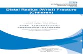 Distal Radius (Wrist) Fracture (Children) - STHK · Your child had sustained a fracture to their distal radius (wrist) . This is located at the bottom of the forearm, just below the